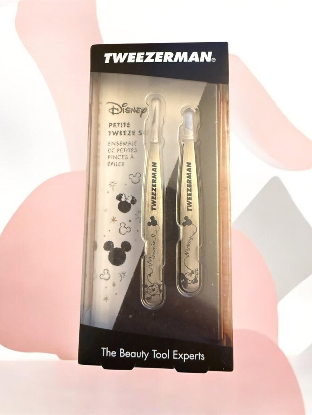 Tweezerman Disney Micky & Minnie Mouse Petite Tweezer Set Slant & Point NIP